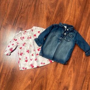 Floral and Denim Kids shirts